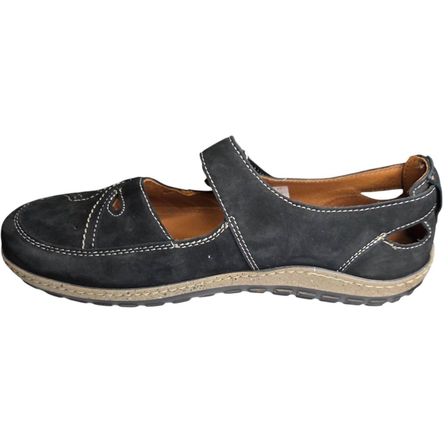 Vital Arch - Women's Diora Genuine Leather Closed-toe Summer Flats - Rack Hunt -