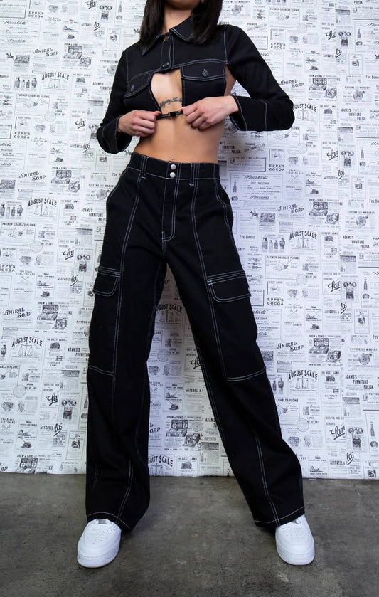 Carlie Cutout Denim Top