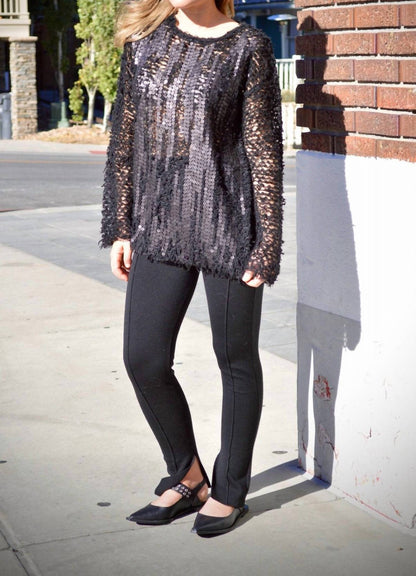Knit & Sequin Sweater