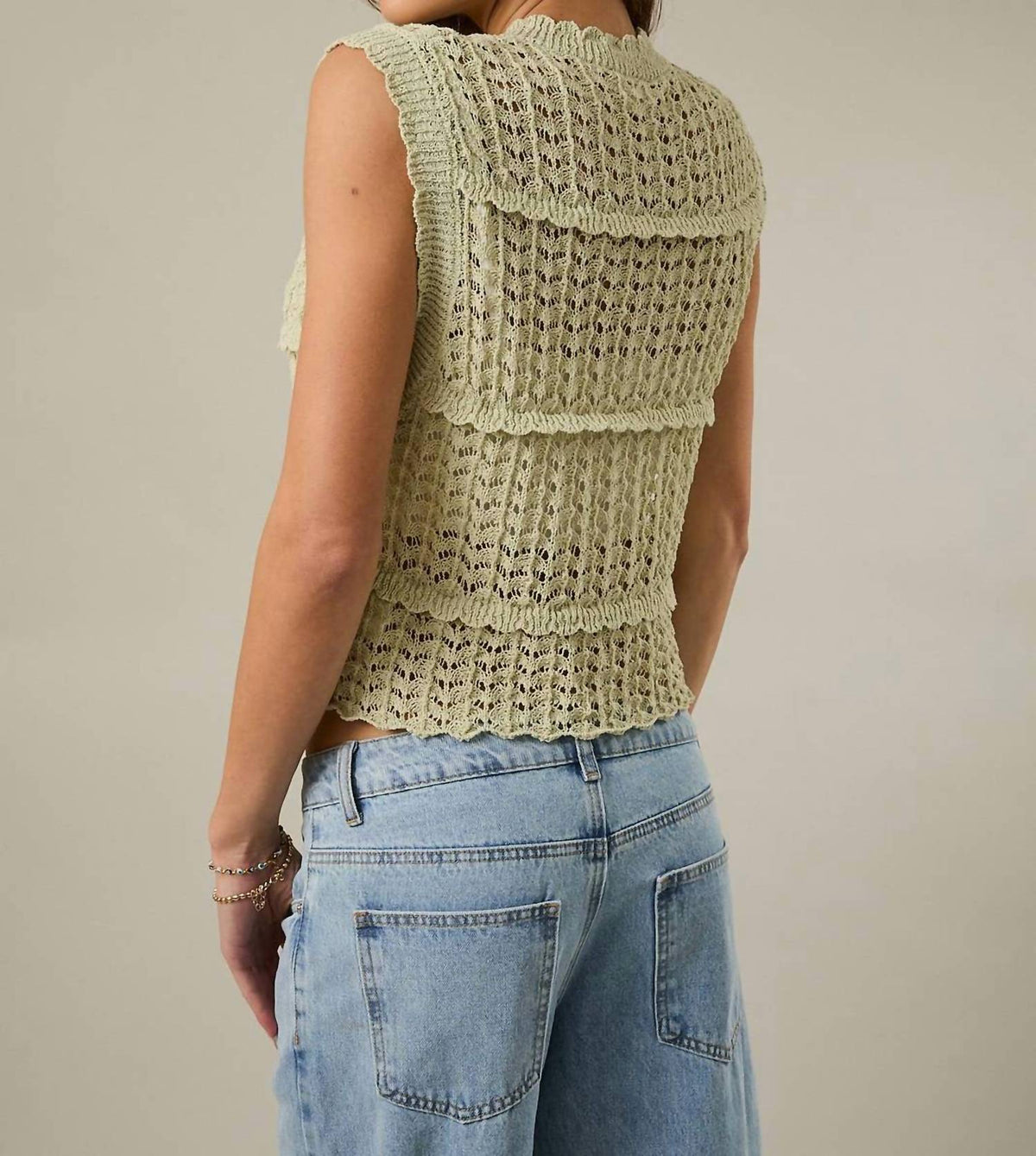 Sleeveless Knit Cardigan