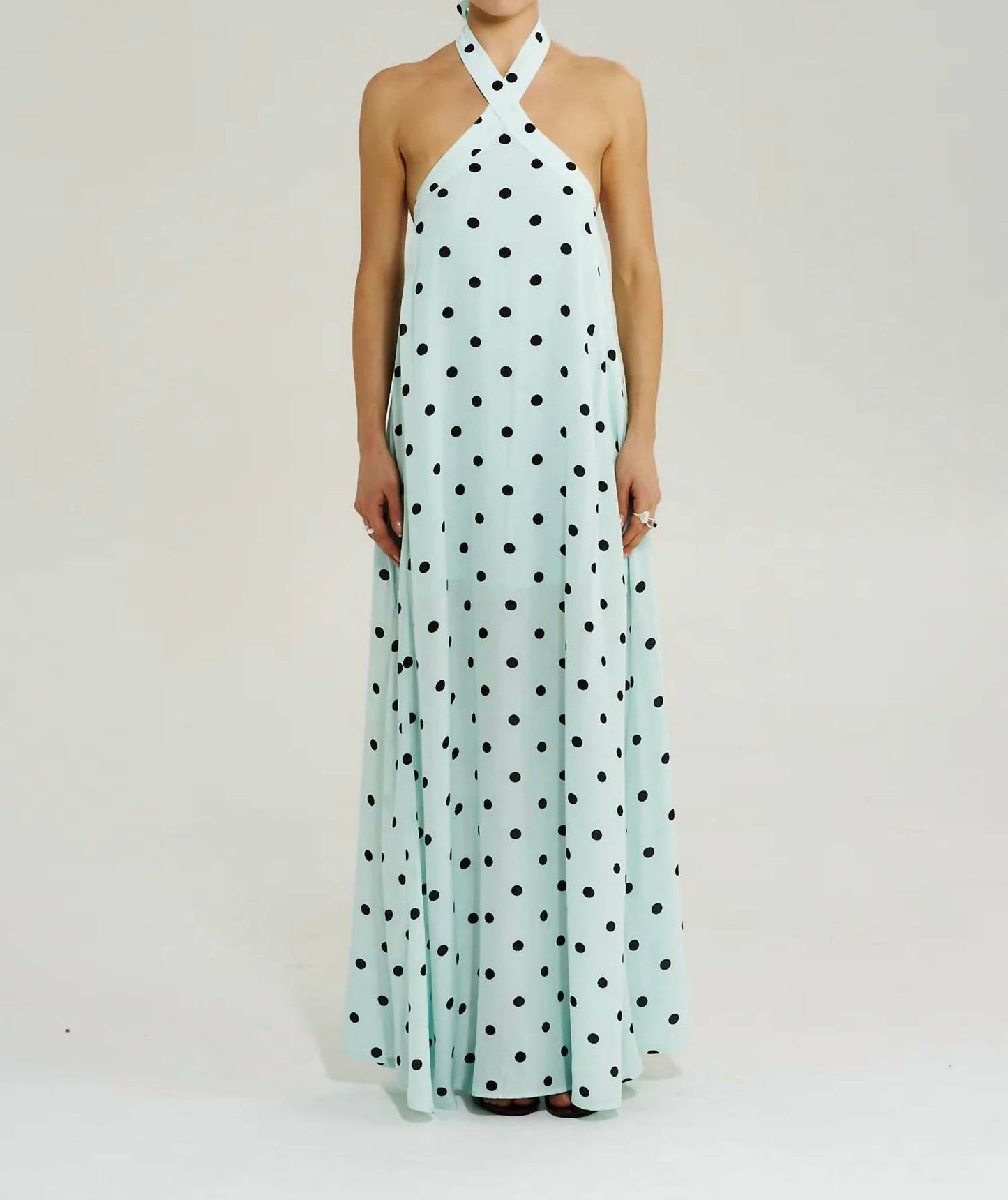 Cross Over Halter Maxi Dress