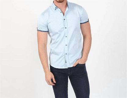 Dot Print Short Sleeve Shirt