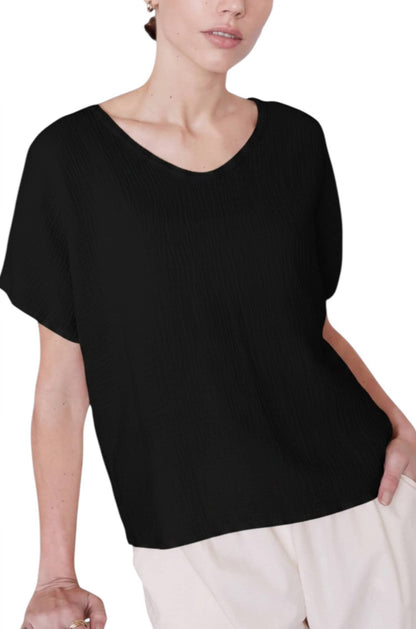 Short Sleeve Gauze Top