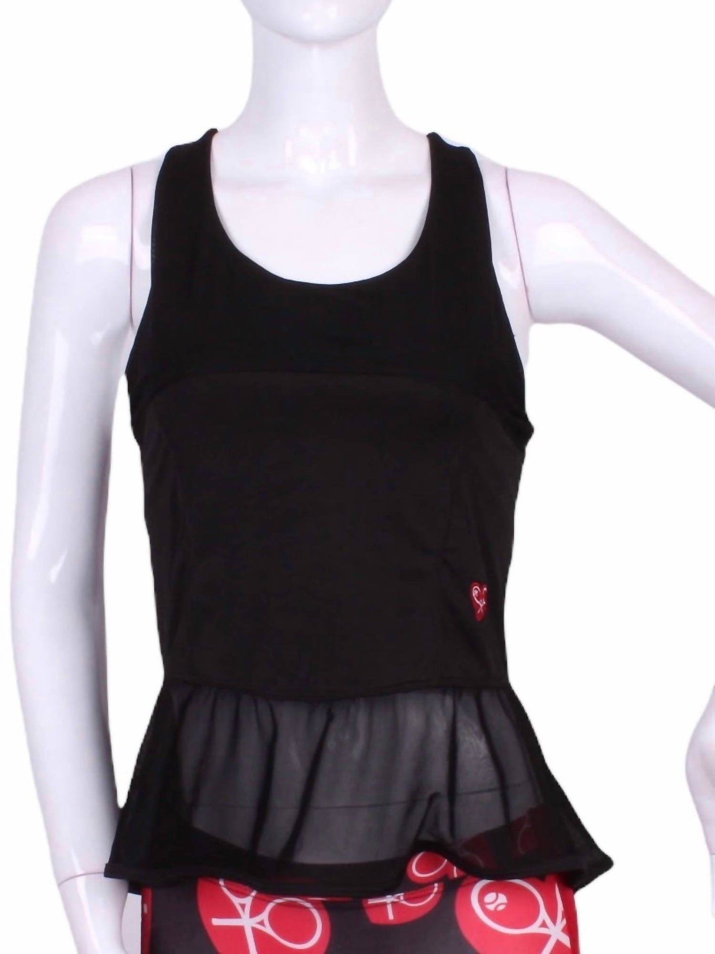 Love Love Tennis - Women's Ruffle Mesh Tennis Tank Top - Rack Hunt -