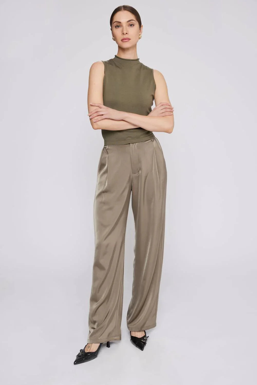 Amanda Maria - Mock-neck Tank Top - Rack Hunt