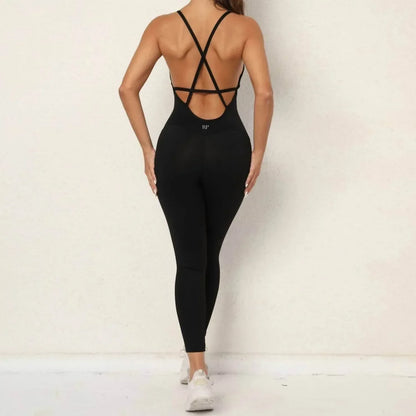 Rockstar Peach - Strappy Scoopneck Jumpsuit - Rack Hunt