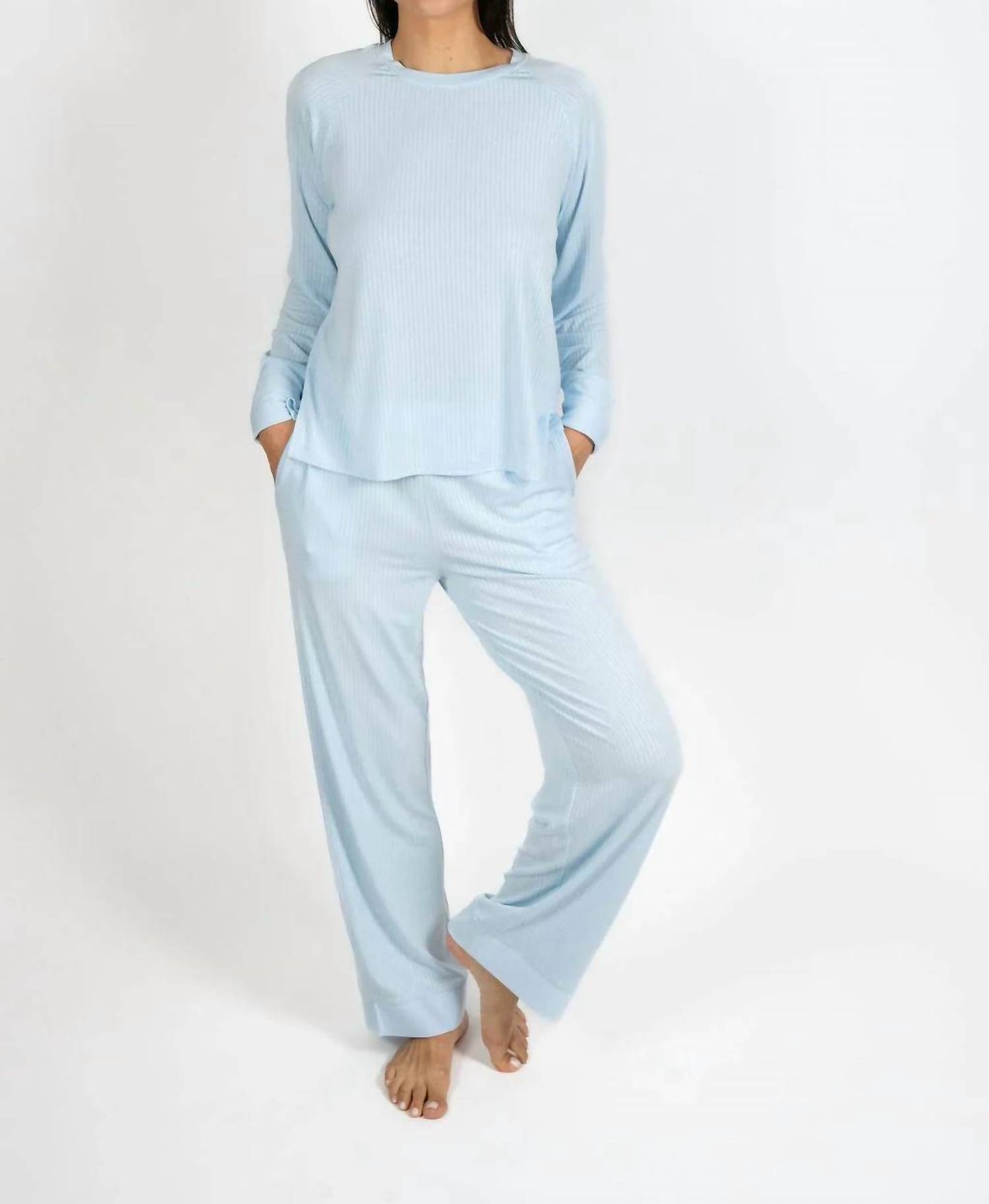 Cannes Pinstripe Long Set