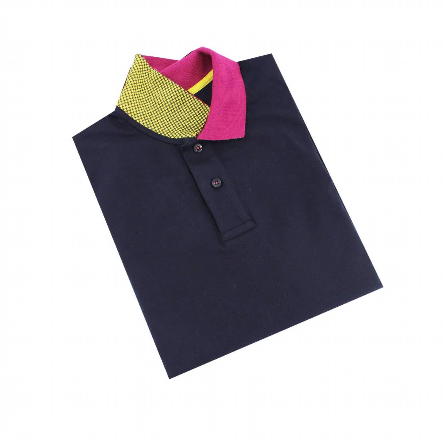 Double Sided Grid Print Collar Polo