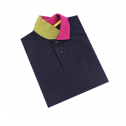 Double Sided Grid Print Collar Polo