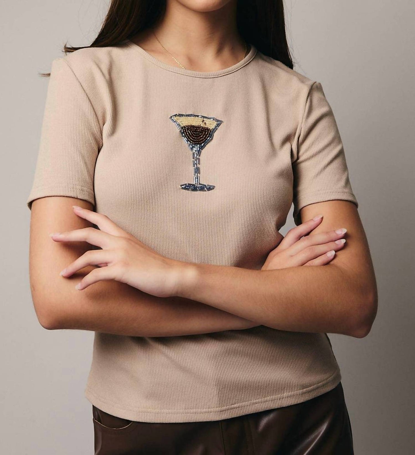 Espresso Beaded Top