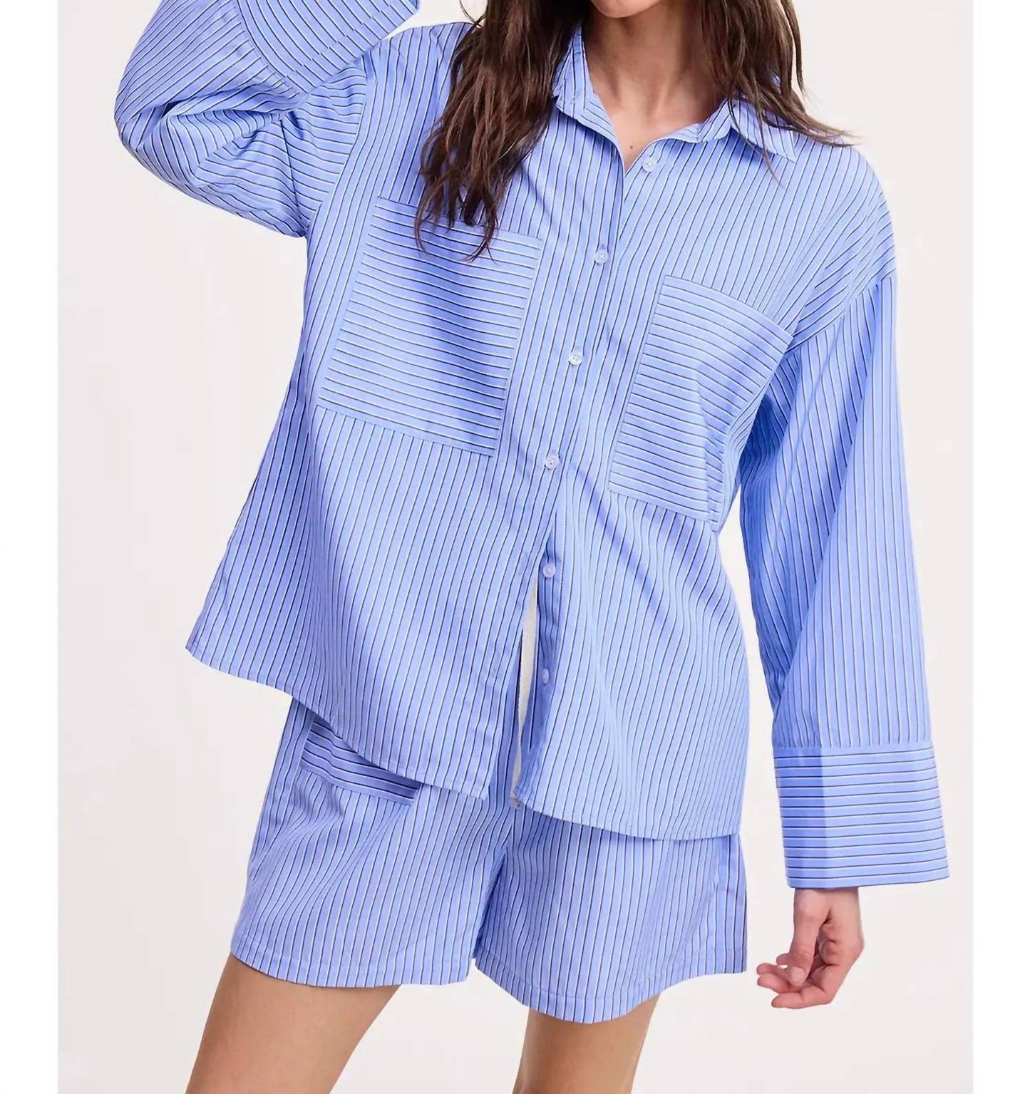 Lake Side Stripe Cotton Shirt