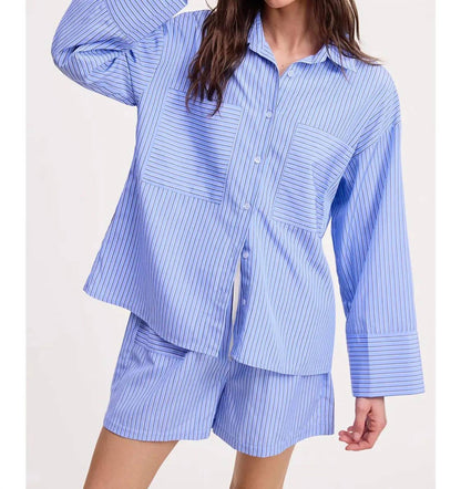 Lake Side Stripe Cotton Shirt