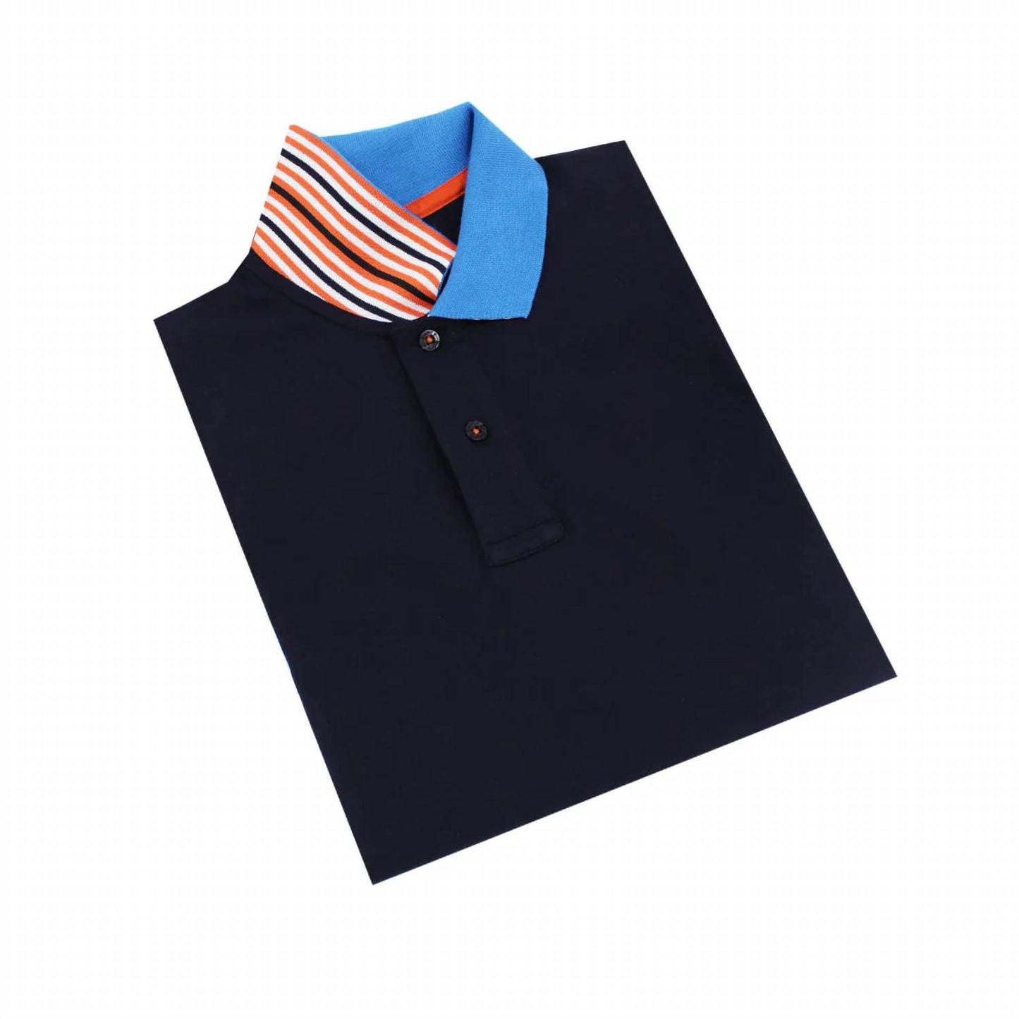 Double Sided Collar With Colored Stripes Polo