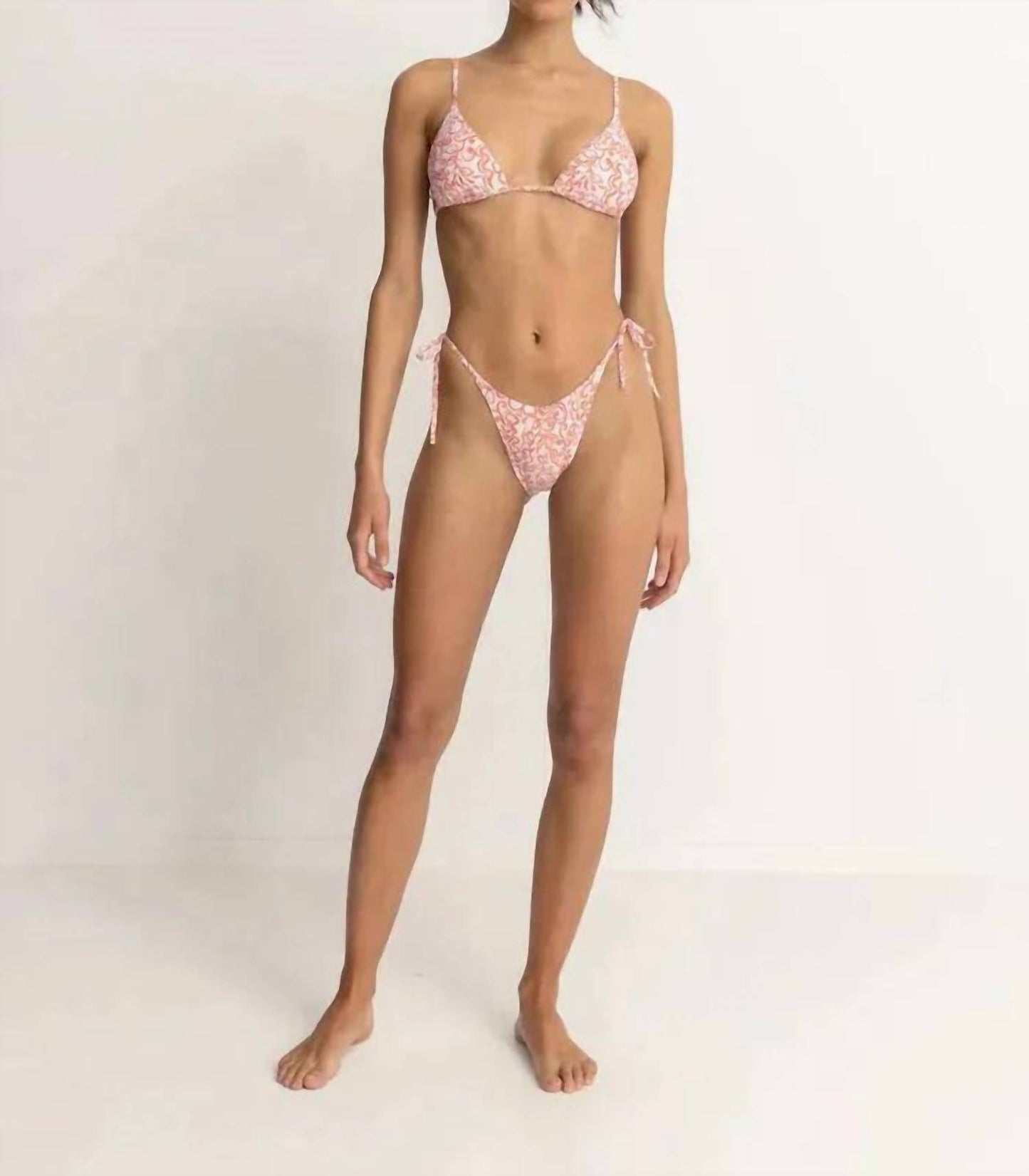 Islander Floral Tie Side Hi Cut Bottom