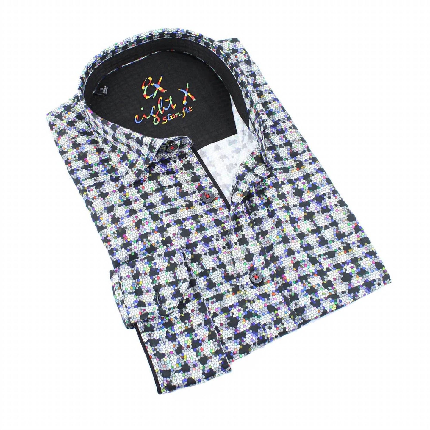 Digital Color Print Button Down Shirt