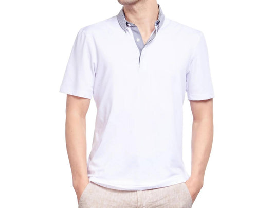 Checkered Collar Polo Shirt
