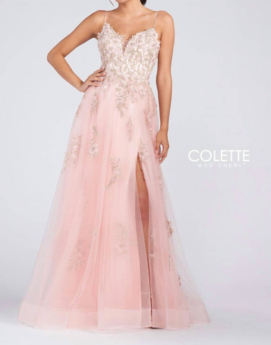 Tulle Ball Prom Gown With Slit