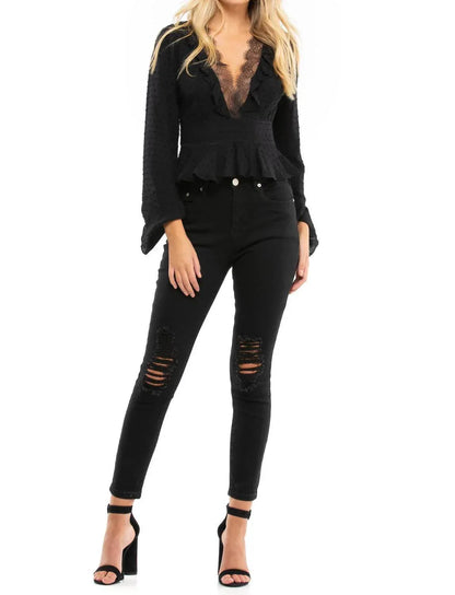 Blue Life - Prince V-neck Long Sleeve Top - Rack Hunt