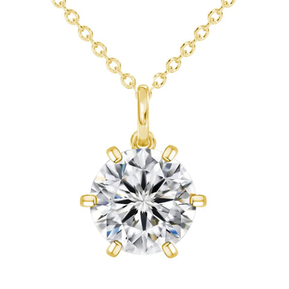 Allyanna Gifts - Women's Moissanite Round Solitaire Necklace - Rack Hunt