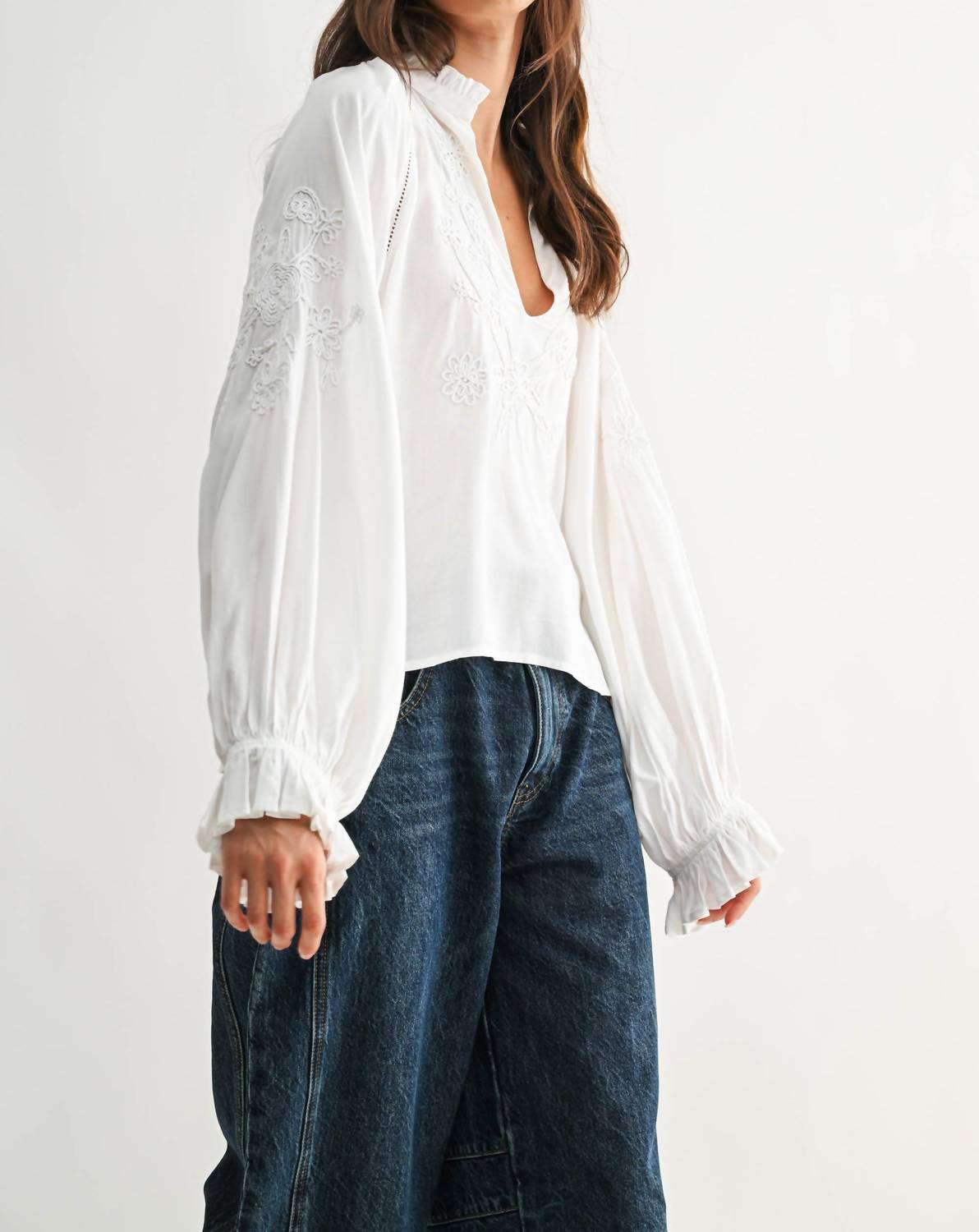Boho-Chic Embroidered Blouse