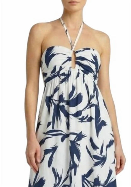 Tropical Halter Maxi Dress