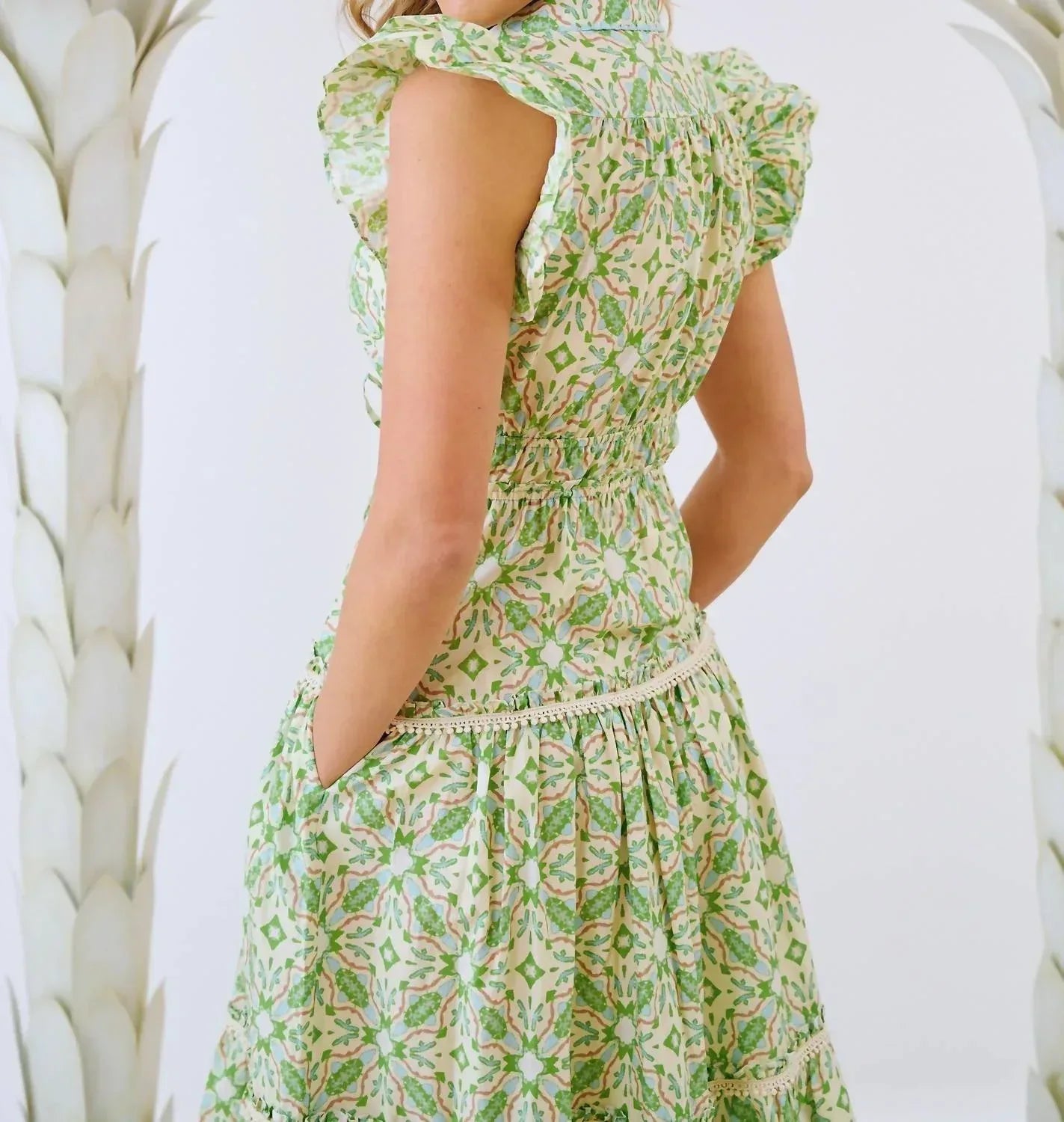 BROOKS AVENUE - Flutter Sleeve Midi Dress - Rack Hunt