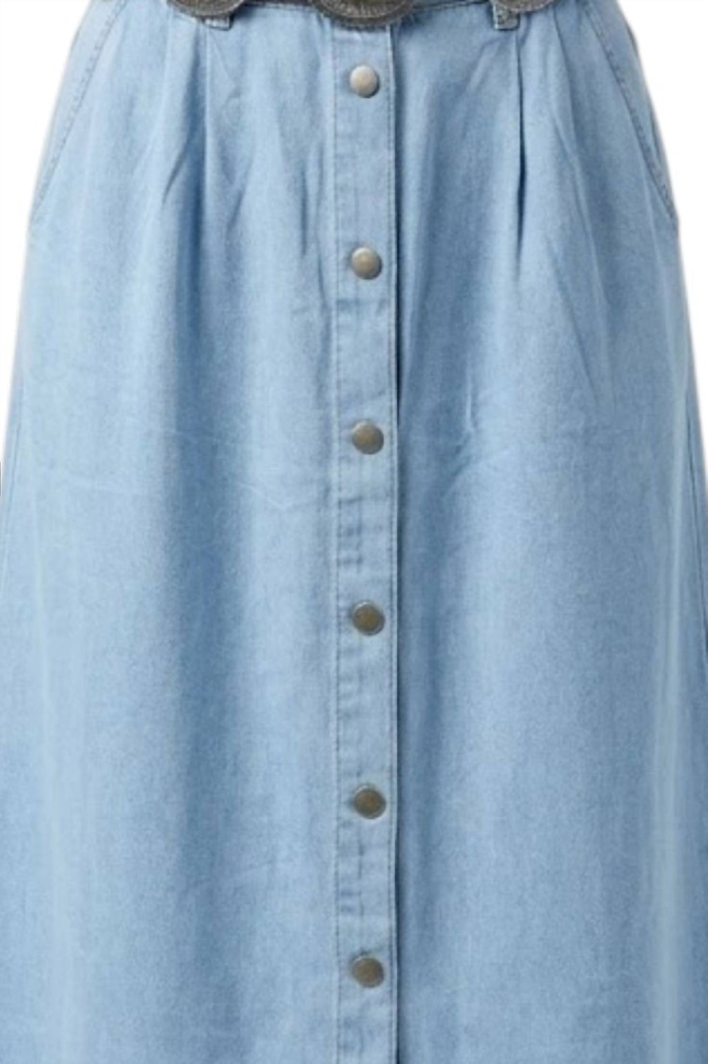 Women's Long Button Skirt