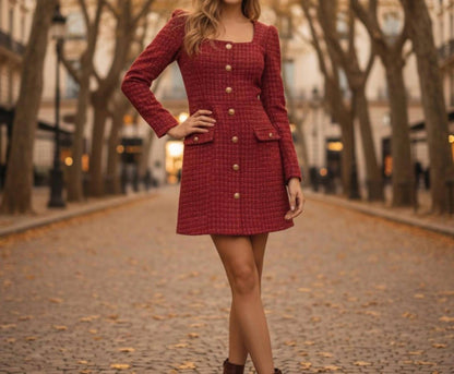 Textured Mini Dress