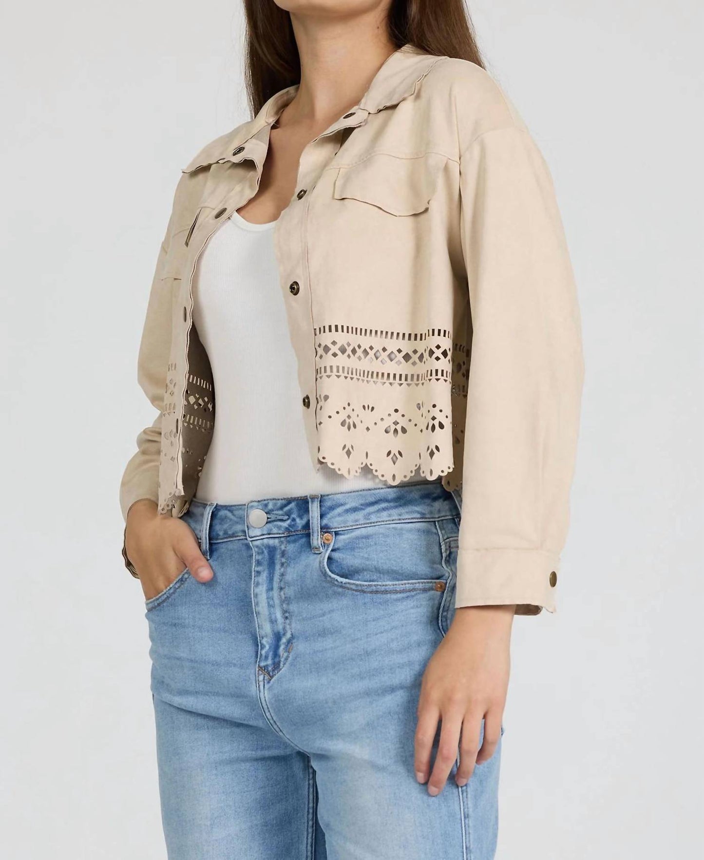 Retta Faux Suede Jacket