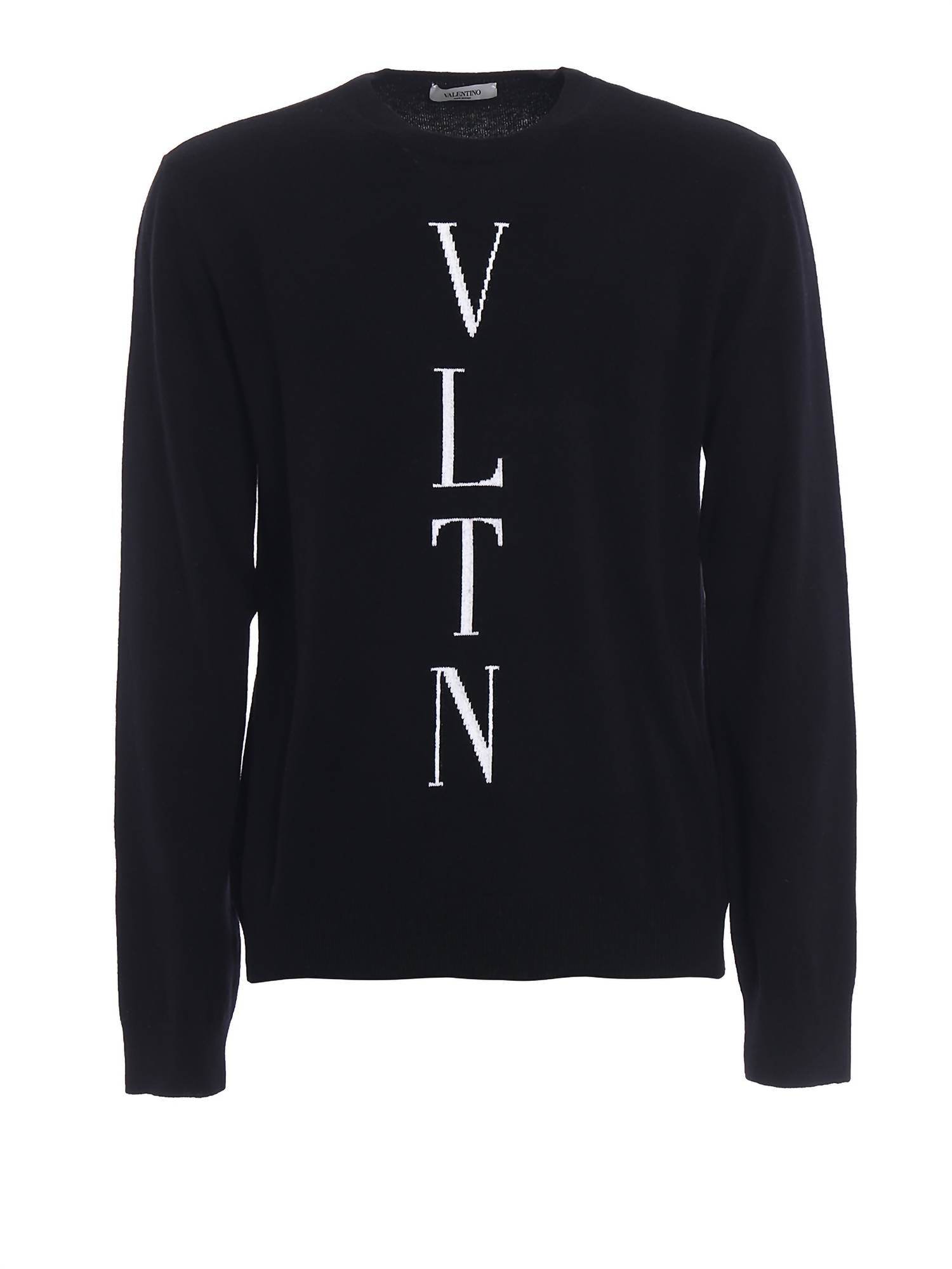 Valentino - Vltn Intarsia Wool Cashmere Sweater - Rack Hunt -