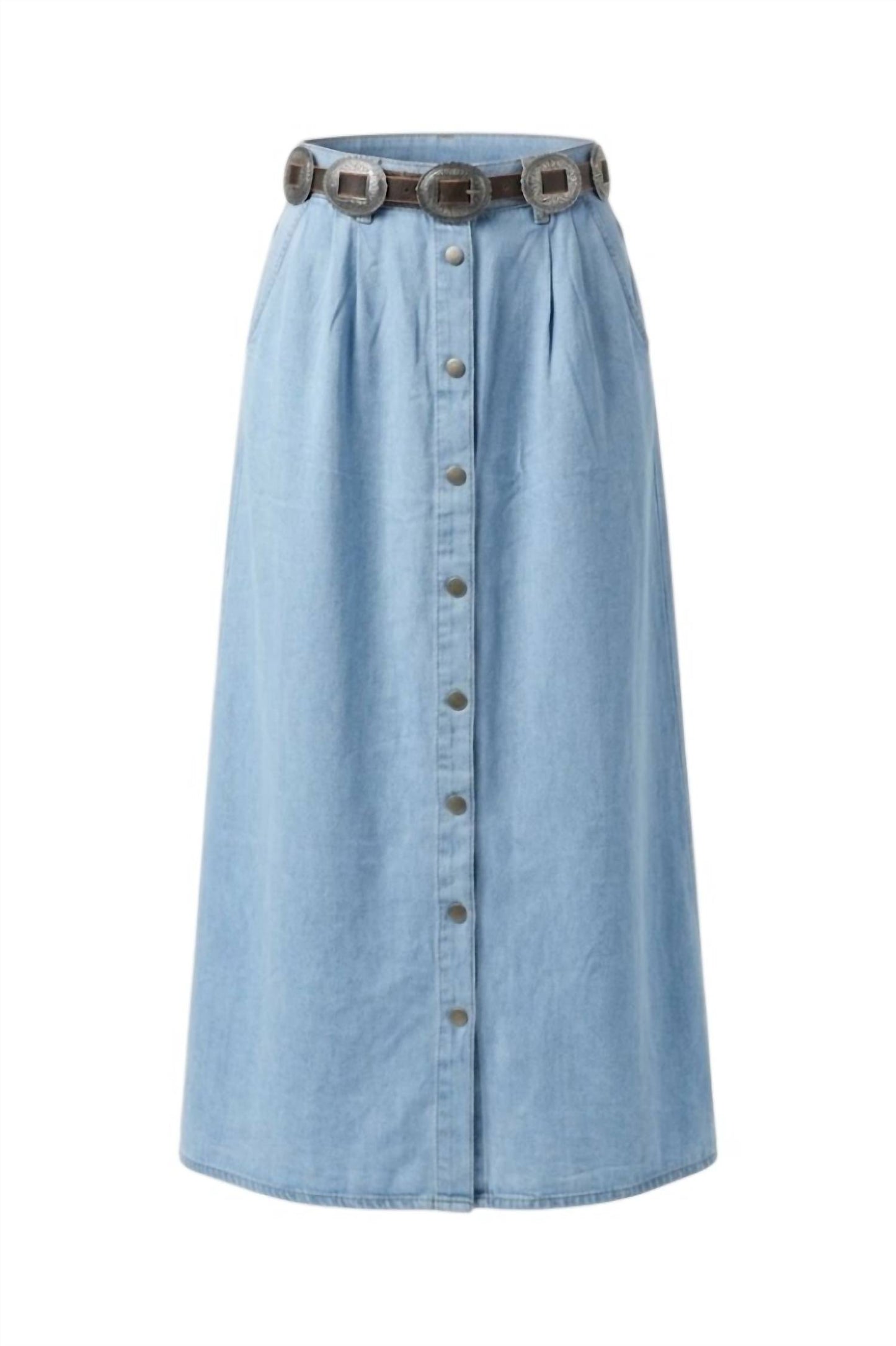 Women's Long Button Skirt