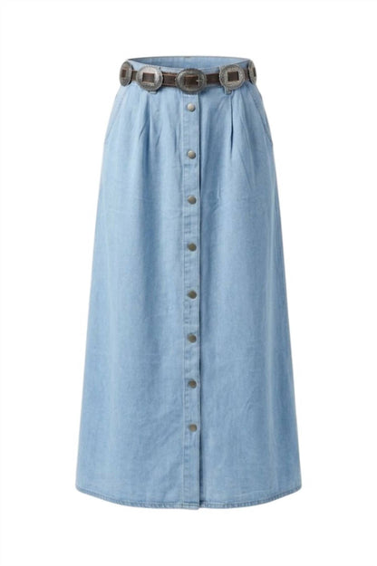 Women's Long Button Skirt