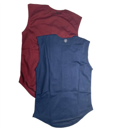 Youth Uniform Button Down Sport Mesh Jersey Tank Top Vests - 4-Pack