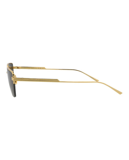 Unisex Square-frame Metal Sunglasses