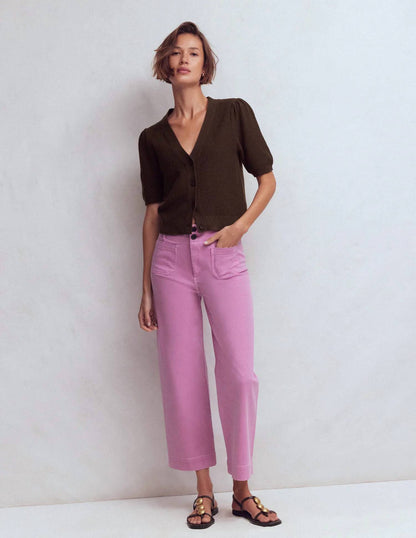 Hayley Cotton V-neck Cardigan