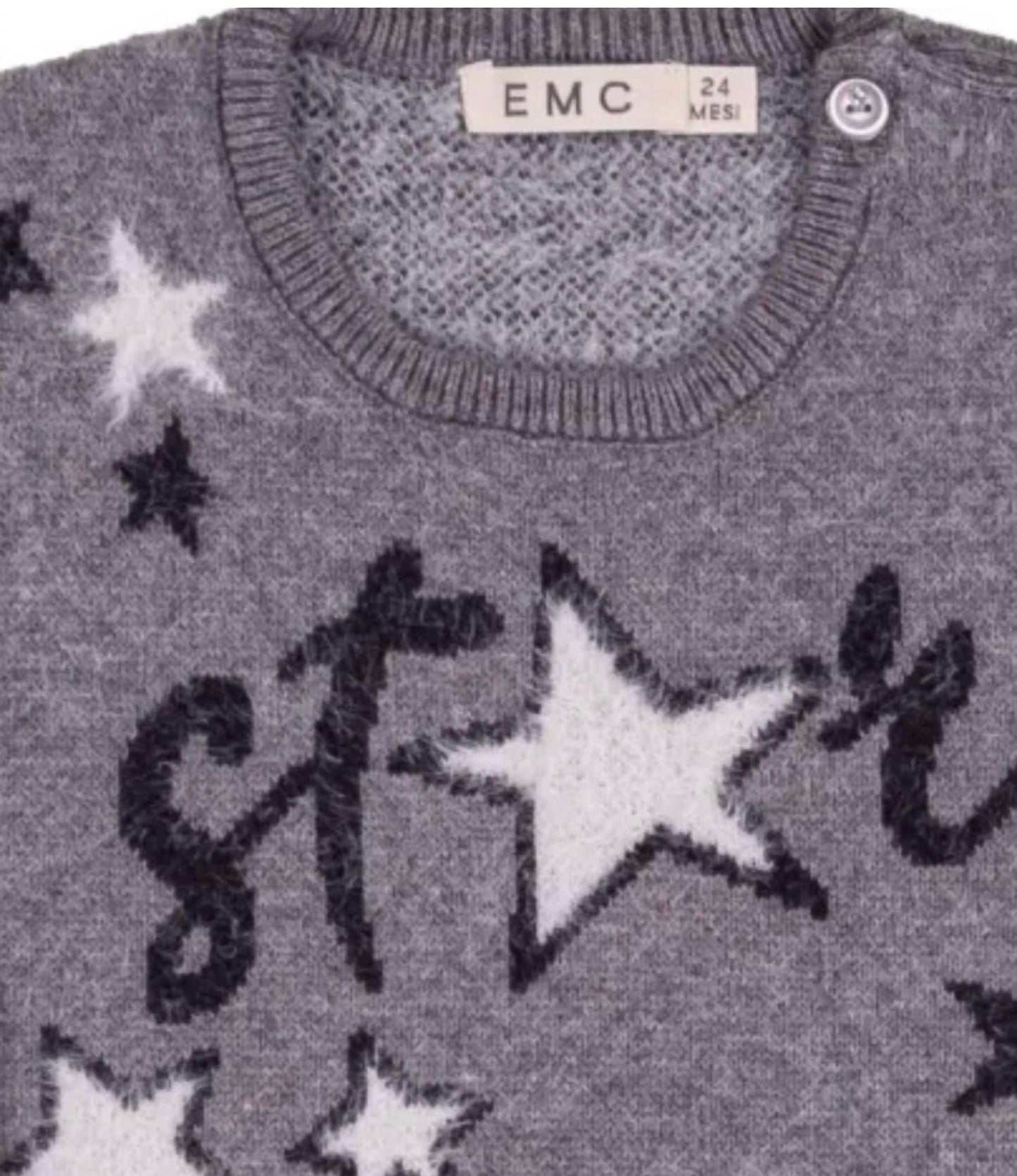 Girl's Star Intarsia Knit Sweater