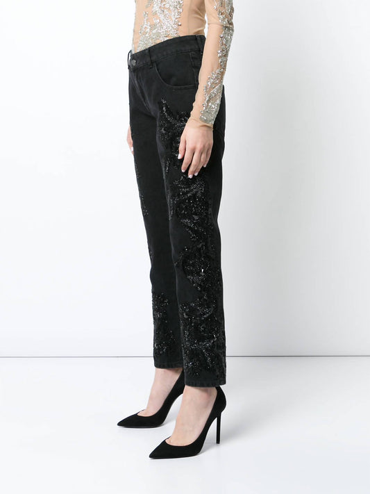 Beaded Boyfriend Jean