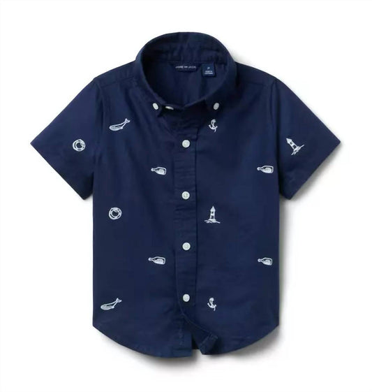 Boy's Nautical Oxford Shirt