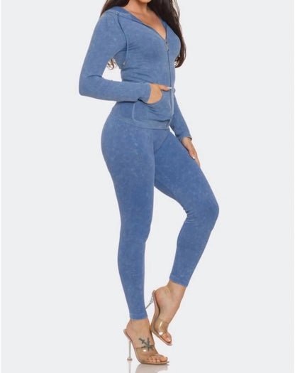 Active Stretch Hoodie Seamless Pants Set
