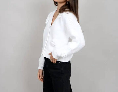 Lysandra Long Sleeve V-neck Cardi Top
