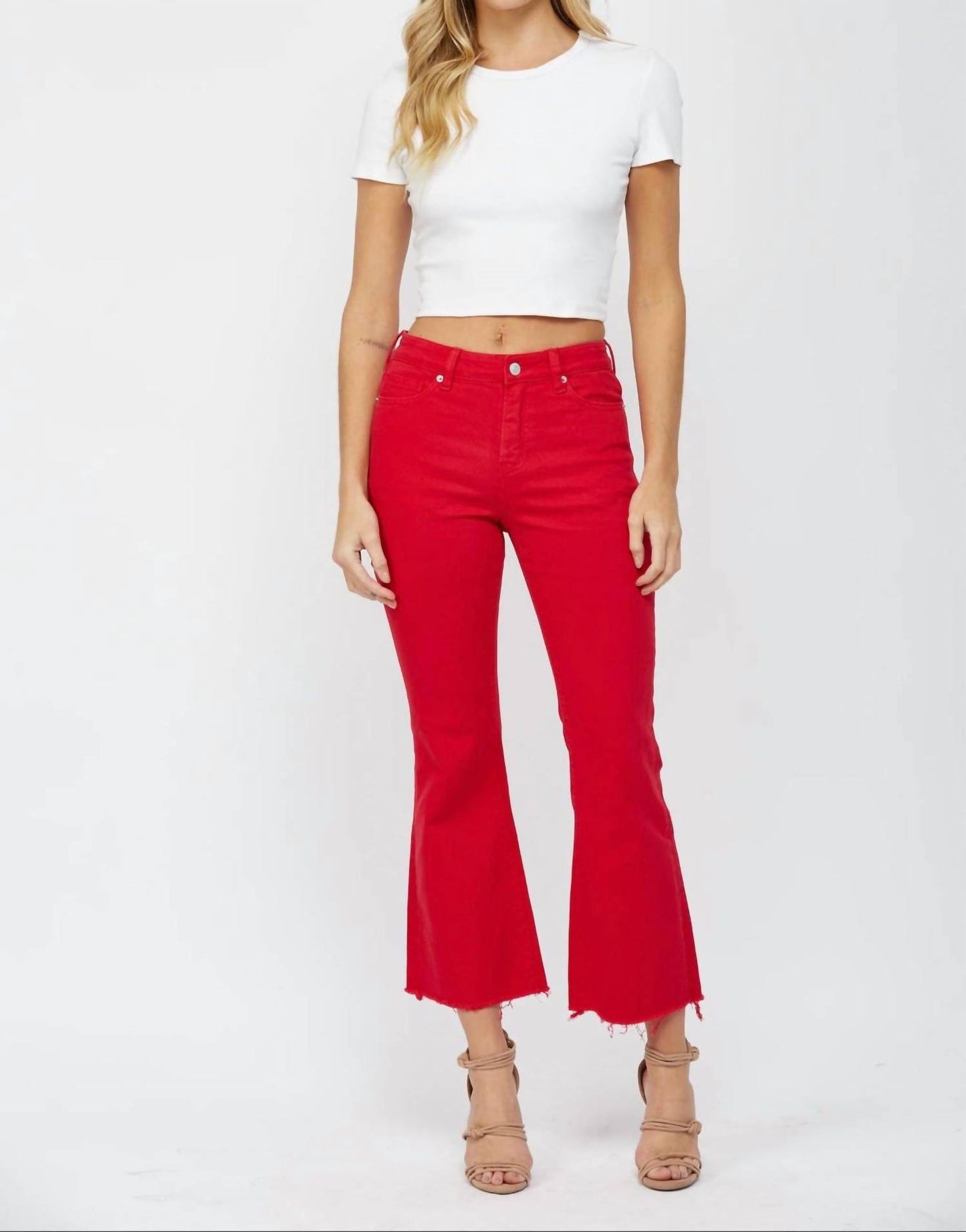 High Rise Flare Leg Jeans