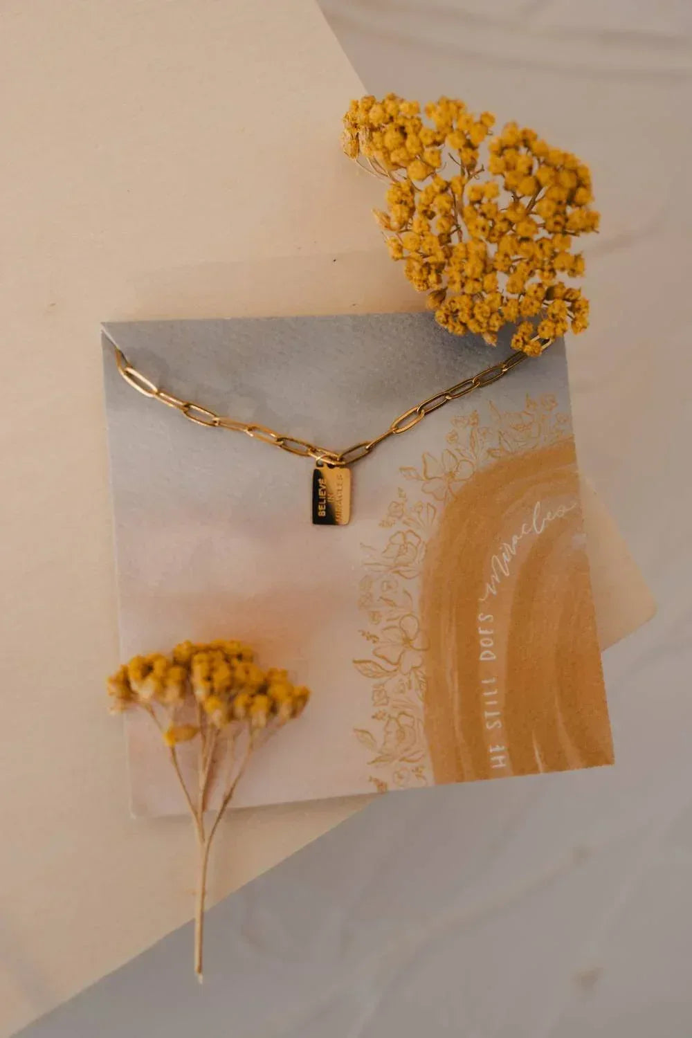 Dear Heart - Women's Believe In Miracles Mini Tag Necklace - Rack Hunt
