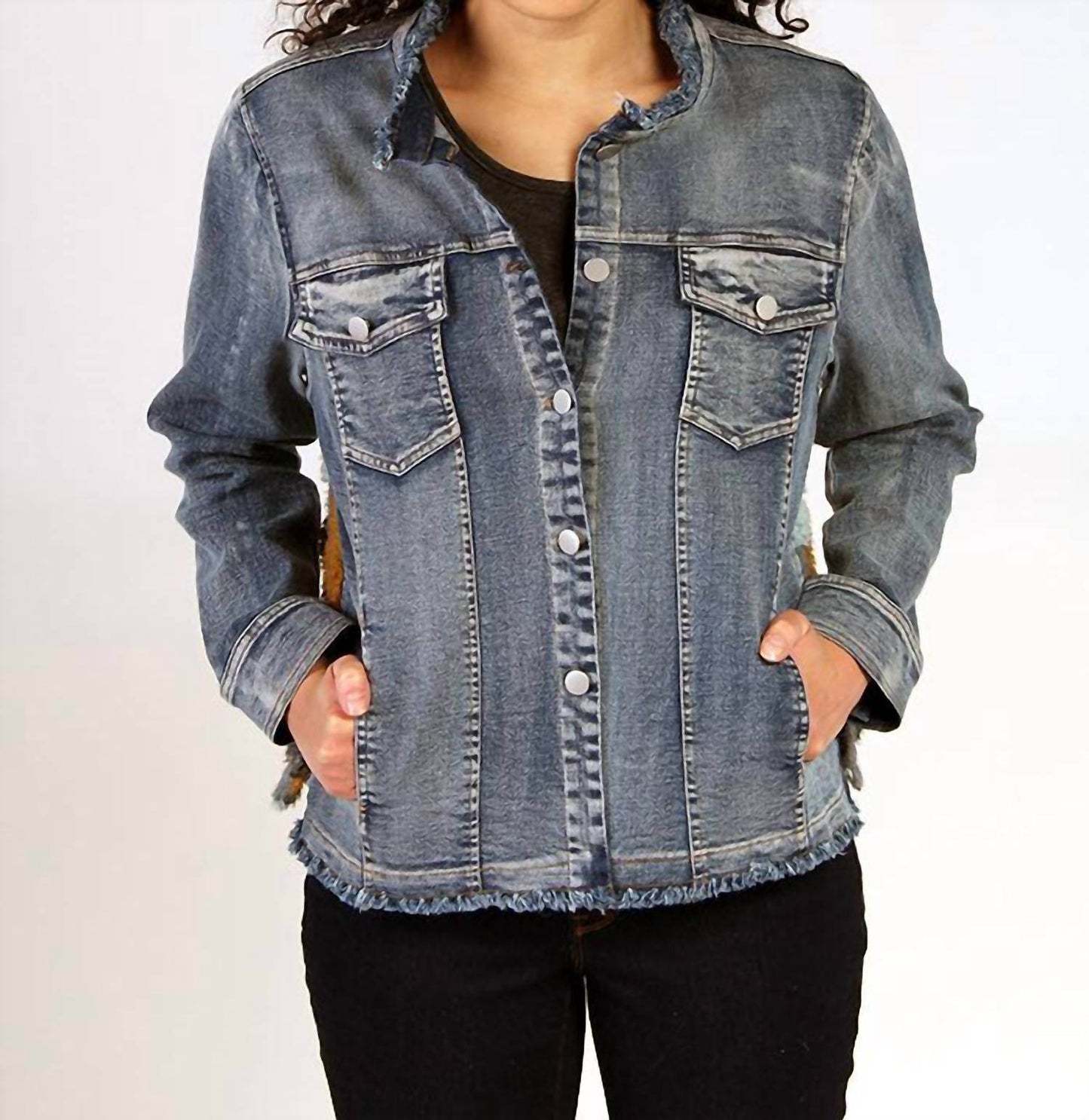 Fine Line Imports - Plush Back Denim Jacket - Rack Hunt -