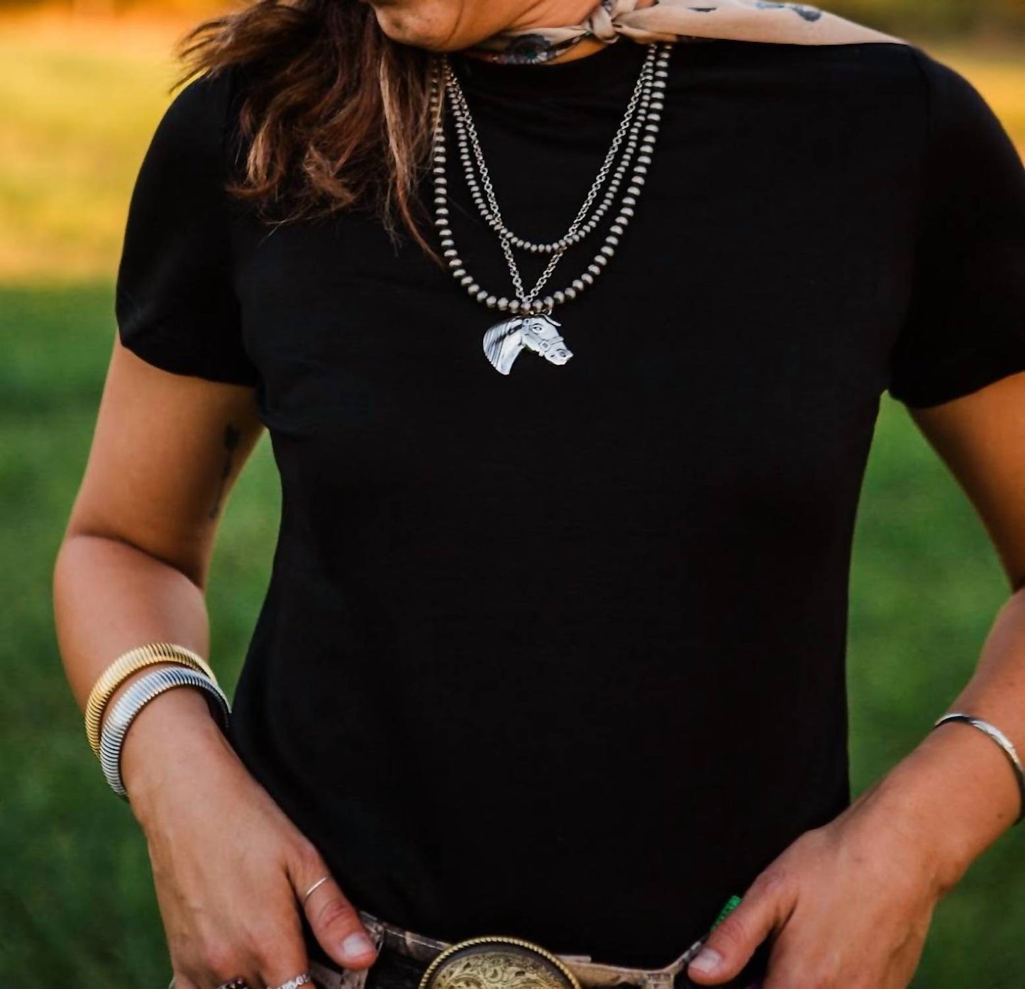 Women's Horse Head Pendant Necklace