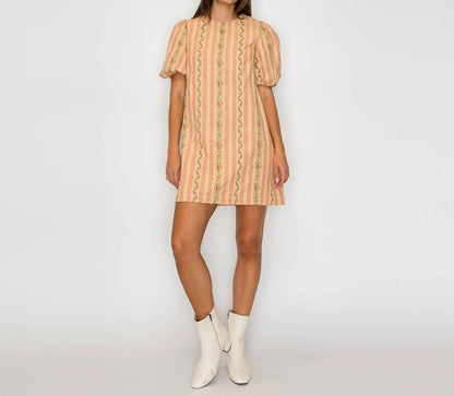 Favorite Vintage Wallpaper Mini Shift Dress
