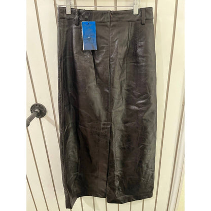 Women's Faux Leather Midi Skirt