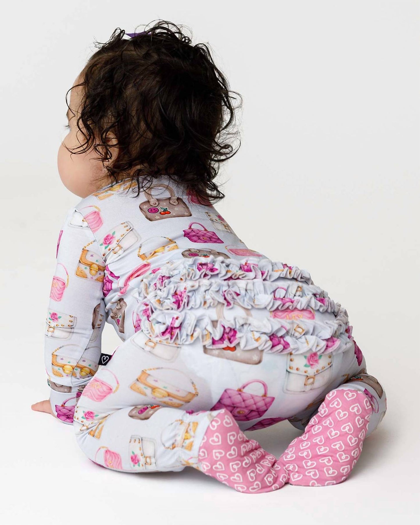 Jules Ruffled Zippered Footies
