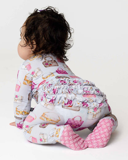 Jules Ruffled Zippered Footies