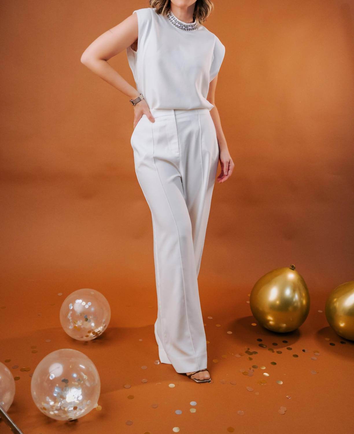 Corgie - Celebration Embroidered Top And Pants Set - Rack Hunt -