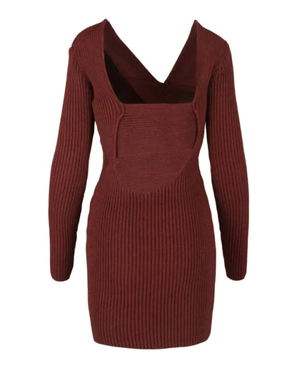 Bottega Veneta - Asymmetrical V-Neck Sweater Dress - Rack Hunt